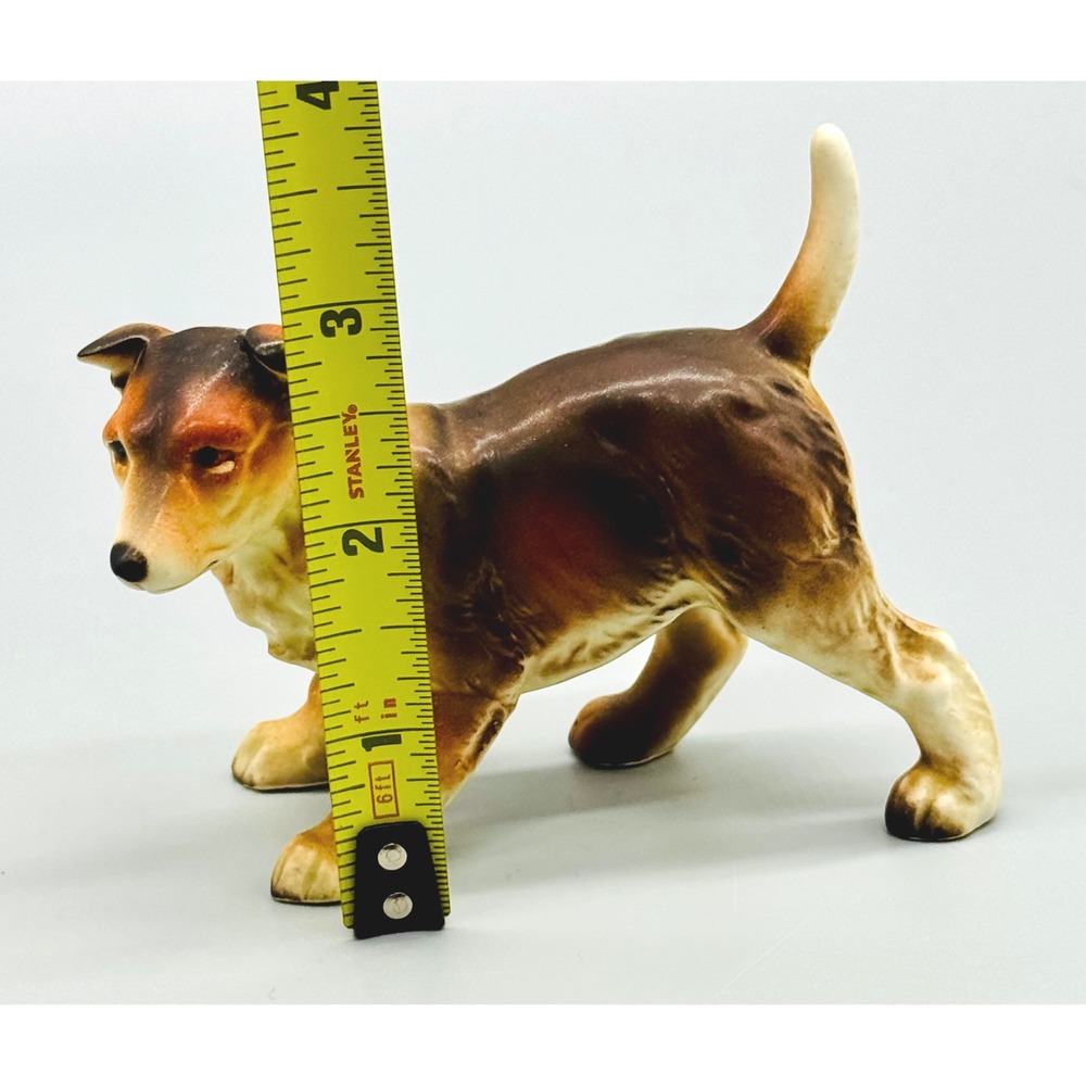 Collie Rough Coat Mother and Puppy Set Dog Figurine Brown Ceramic Japan - Picture 16 of 16